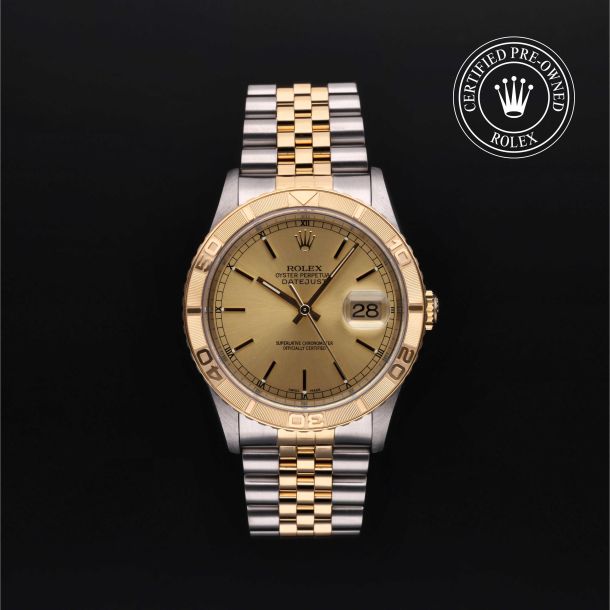 Rolex Certified Pre-Owned Oyster Perpetual Datejust Turn-O-Graph Champagne Dial Watch 36mm - M16263-0022 1