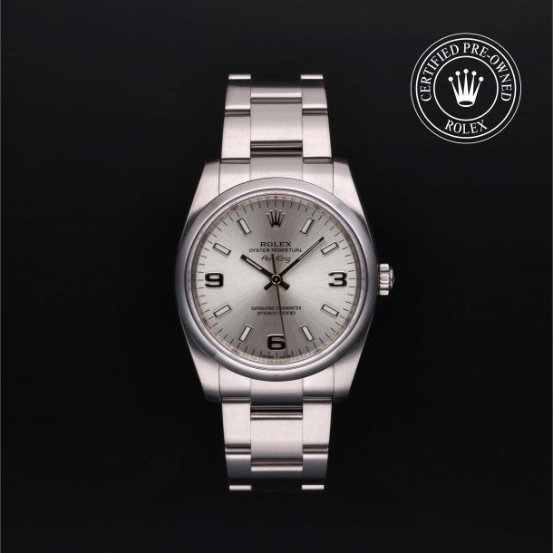 Rolex Certified Pre-Owned Oyster Perpetual 34 Silver Dial Watch 34mm - M114200-0004 1