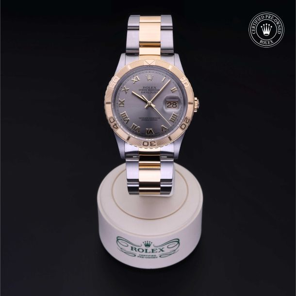 Rolex Certified Pre-Owned Oyster Perpetual Datejust Turn-O-Graph Steel Dial Watch 36mm - M16263-0007 2