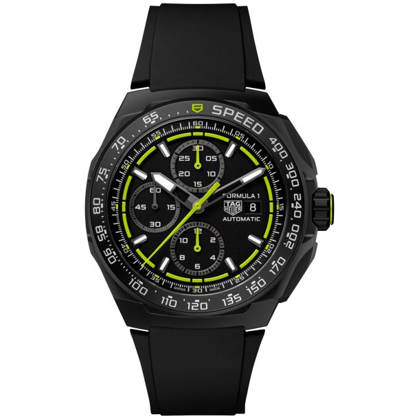 TAG Heuer FORMULA 1 Chronograph Automatic Black Dial Black Rubber