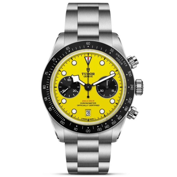 Black Bay Chrono 39 Yellow Dial Stainless Steel Watch 39mm