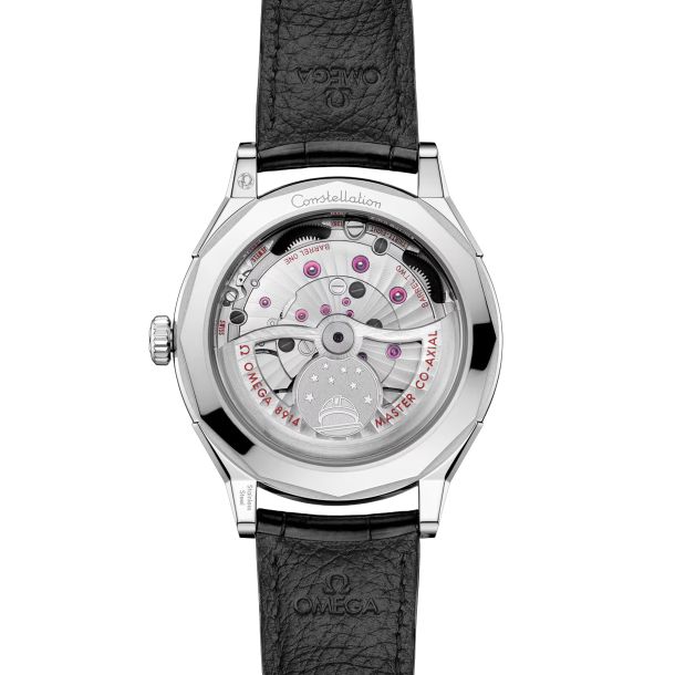 OMEGA Constellation Observatory Black Dial Black Leather Strap
