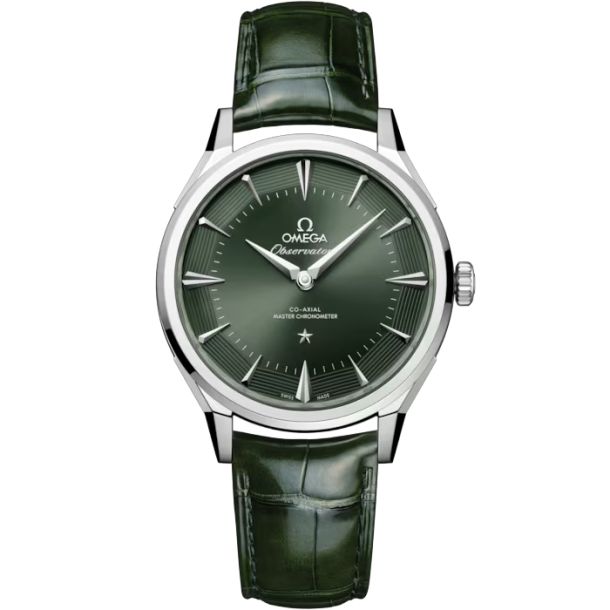 OMEGA Constellation Observatory Green Dial Green Leather Strap