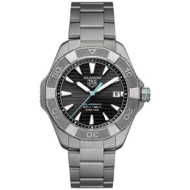 TAG Heuer AQUARACER Professional 200 Solargraph Quartz Black Dial