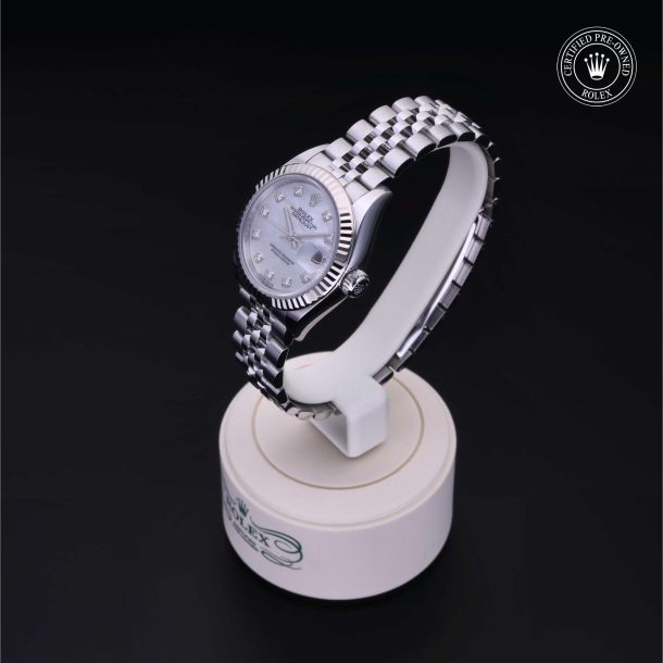 Rolex Certified Pre-Owned Lady-Datejust Mother-of-Pearl Diamond Dial Watch 28mm - M279174-0009 3