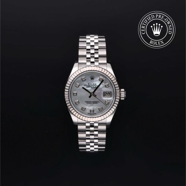Rolex Certified Pre-Owned Lady-Datejust Mother-of-Pearl Diamond Dial Watch 28mm - M279174-0009 1