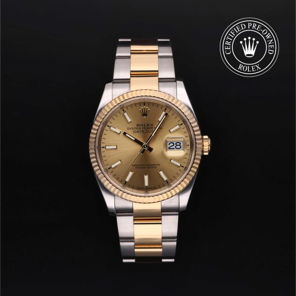 Rolex Certified Pre-Owned Datejust 36 Champagne Dial Watch 36mm - M126233-0016 1