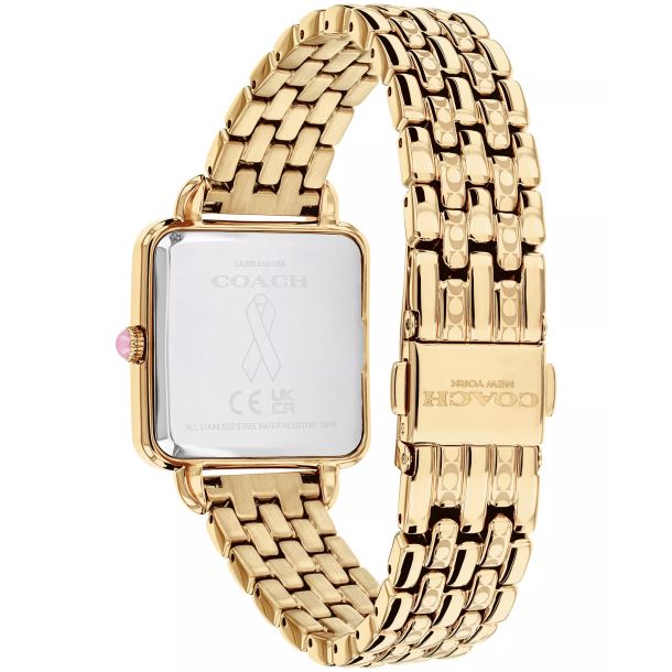 COACH Cass Breast Cancer Awareness Pink Dial Gold-Tone 
