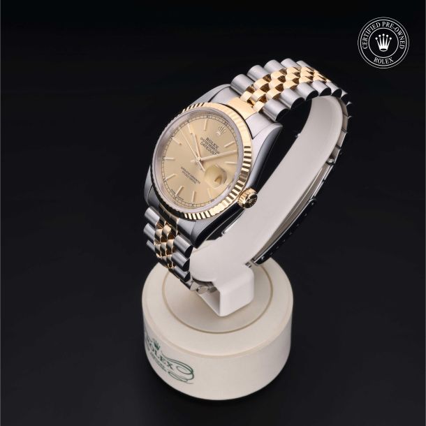 Rolex Certified Pre-Owned Oyster Perpetual Datejust 36 Champagne Dial Watch 36mm - 16233 3