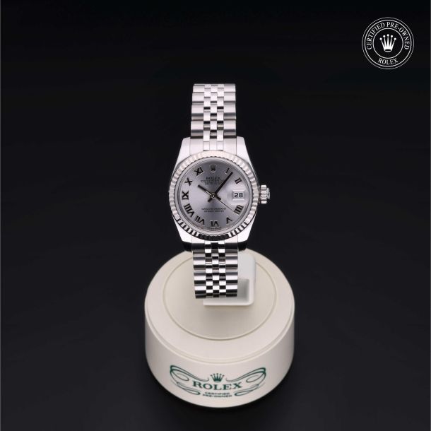 Rolex Certified Pre-Owned Lady-Datejust 26 Rhodium Dial Watch 26mm - M179174-0091 2