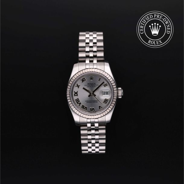 Rolex Certified Pre-Owned Lady-Datejust 26 Rhodium Dial Watch 26mm - M179174-0091 1