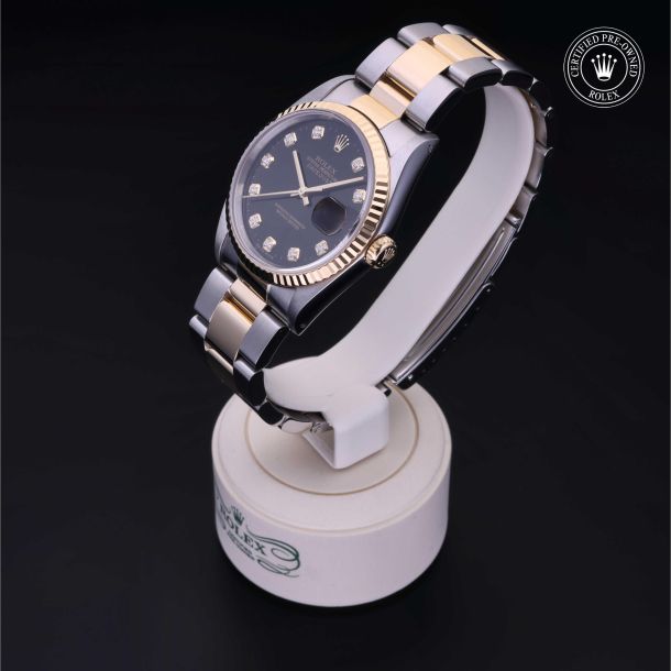 Rolex Certified Pre-Owned Oyster Perpetual Datejust 36 Black Diamond Dial Watch 36mm - M16233-0064 3