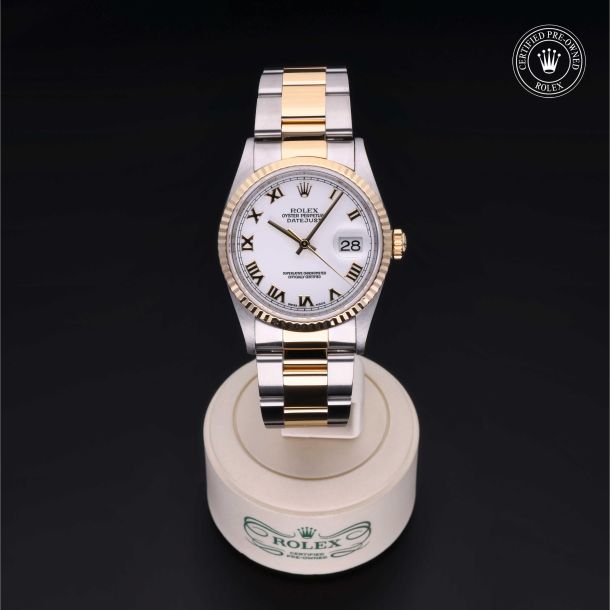 Rolex Certified Pre-Owned Oyster Perpetual Datejust 36 White Dial Watch 36mm - M16233-0023 2