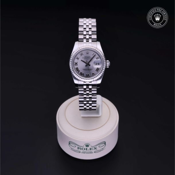 Rolex Certified Pre-Owned Lady-Datejust 26 Rhodium Dial Watch 26mm - M179174-0092 2