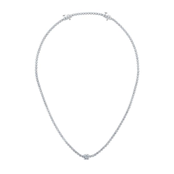 8ctw ECONIC Star Round Lab Grown Diamond 14k White Gold Tennis