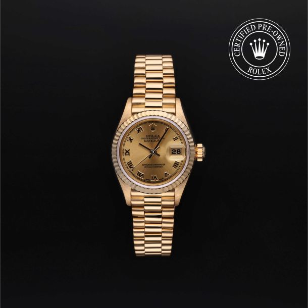 Rolex Certified Pre-Owned Oyster Perpetual Lady-Datejust 26 Champagne Dial Watch 26mm - 69178 1
