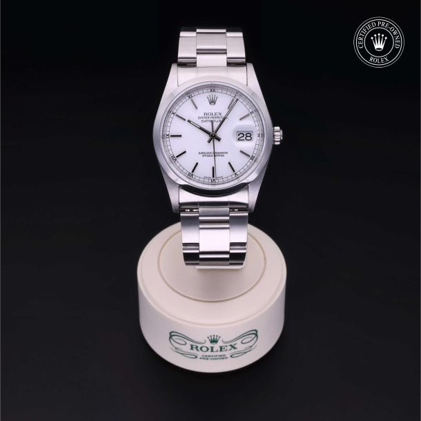 Rolex Certified Pre-Owned Oyster Perpetual Datejust 36 White Dial Watch 36mm - M16200-0032 2