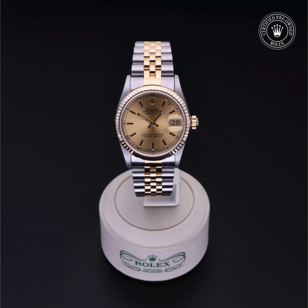 Rolex Certified Pre-Owned Oyster Perpetual Datejust 31 Champagne Dial Watch 31mm - 68273 2