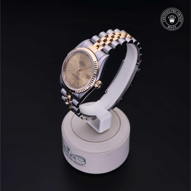 Rolex Certified Pre-Owned Oyster Perpetual Datejust 31 Champagne Dial Watch 31mm - 68273 3