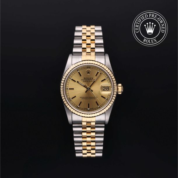 Rolex Certified Pre-Owned Oyster Perpetual Datejust 31 Champagne Dial Watch 31mm - 68273 1