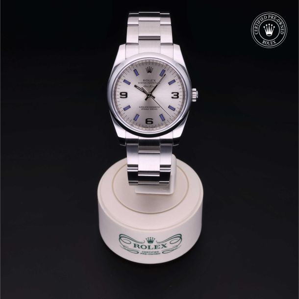 Rolex Certified Pre-Owned Oyster Perpetual 34 Silver Dial Watch 34mm - M114200-0008 2
