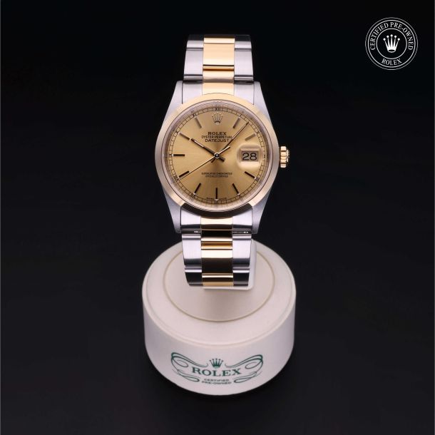 Rolex Certified Pre-Owned Oyster Perpetual Datejust 36 Champagne Dial Watch 36mm - M16203-0006 2