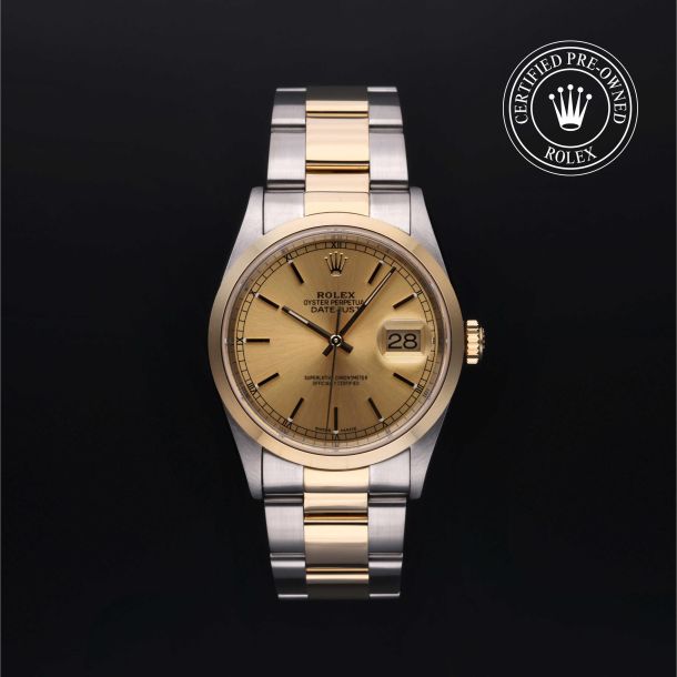 Rolex Certified Pre-Owned Oyster Perpetual Datejust 36 Champagne Dial Watch 36mm - M16203-0006 1