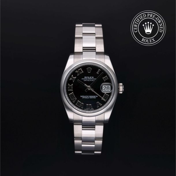 Rolex Certified Pre-Owned Datejust 31 Black Dial Watch 31mm - M178240-0034 1