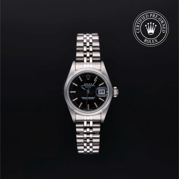 Rolex Certified Pre-Owned Oyster Perpetual Lady-Datejust 26 Black Dial Watch 26mm - M69160-0015 1