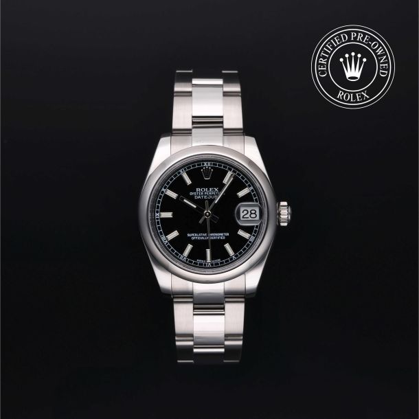 Rolex Certified Pre-Owned Datejust 31 Black Dial Watch 31mm - M178240-0016 1