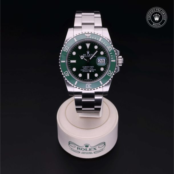 Rolex Certified Pre-Owned Submariner Date Green Dial Watch 40mm - M116610LV-0002/G219114 2