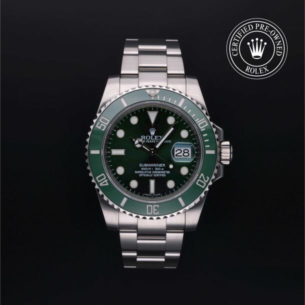 Rolex Certified Pre-Owned Submariner Date Green Dial Watch 40mm - M116610LV-0002/G219114 1