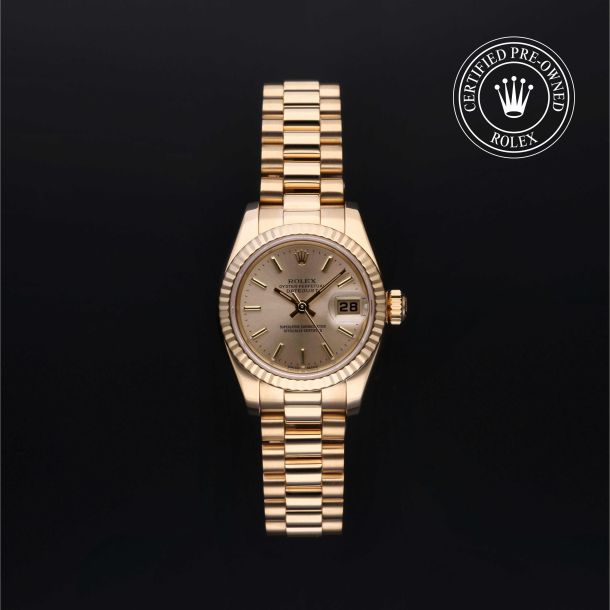 Rolex Certified Pre-Owned Oyster Perpetual Lady-Datejust 26 Metallic Champagne Dial 26mm - M179178B83138 1