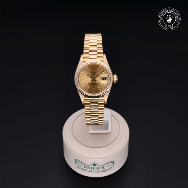 Rolex Certified Pre-Owned Oyster Perpetual Lady-Datejust 26 Champagne Dial Watch 26mm - 69178B8570 2