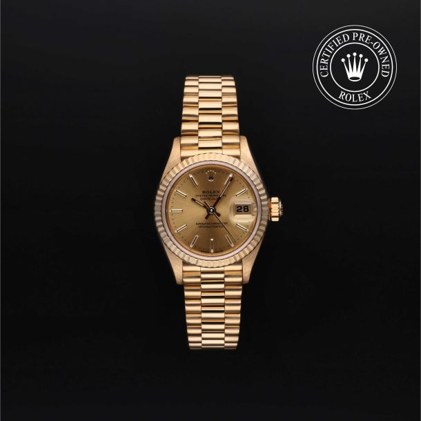 Rolex Certified Pre-Owned Oyster Perpetual Lady-Datejust 26 Champagne Dial Watch 26mm - 69178B8570 1