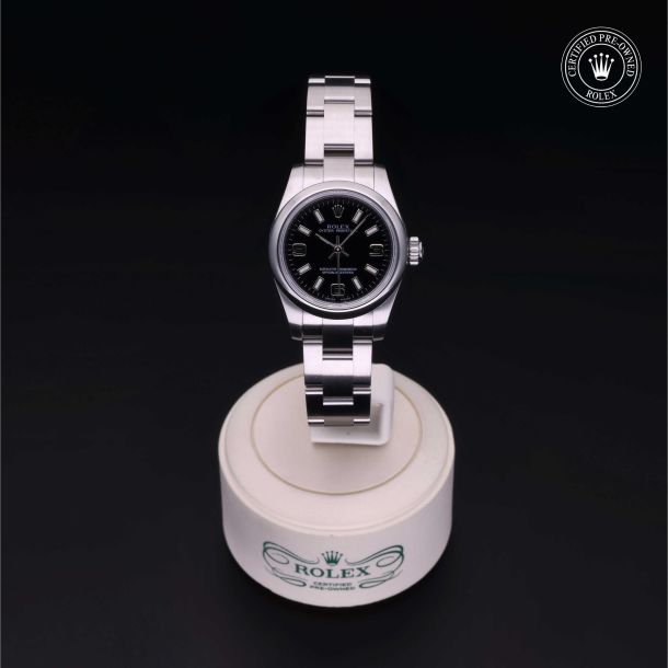 Rolex Certified Pre-Owned Oyster Perpetual 26 Black Dial Watch 26mm - M176200-0012 2