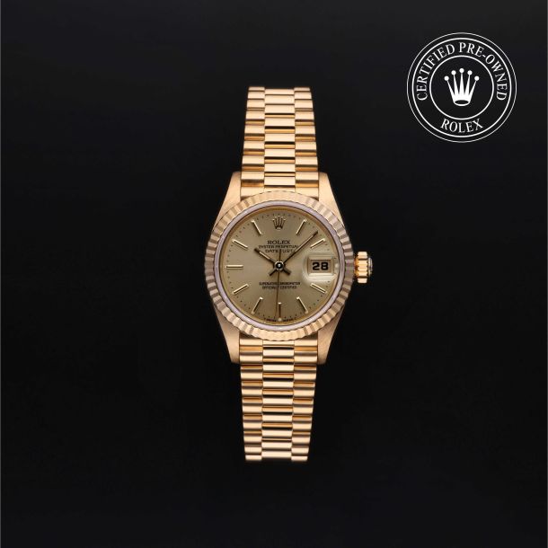 Rolex Certified Pre-Owned Oyster Perpetual Lady-Datejust 26 Champagne Dial Watch 26mm - 69178B8570 1