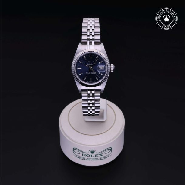 Rolex Certified Pre-Owned Oyster Perpetual Lady-Datejust 26 Blue Dial Watch 26mm - M79174-0080 2