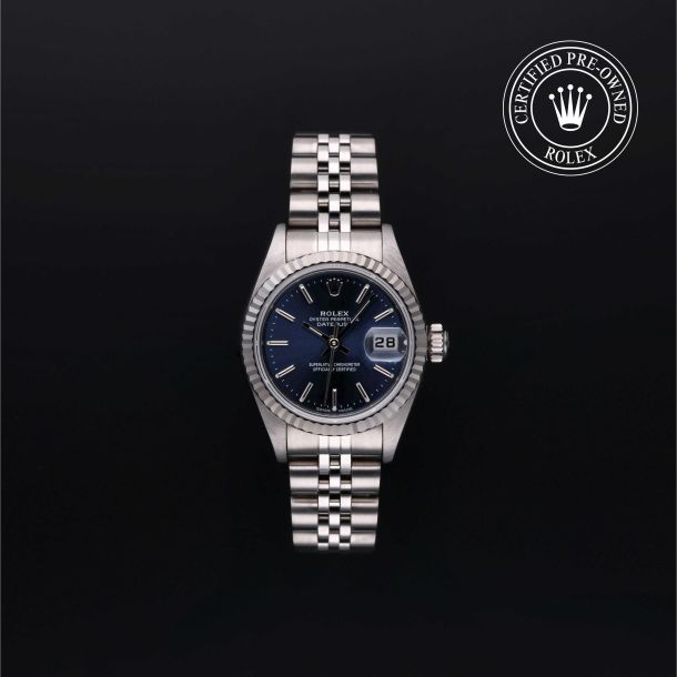 Rolex Certified Pre-Owned Oyster Perpetual Lady-Datejust 26 Blue Dial Watch 26mm - M79174-0080 1