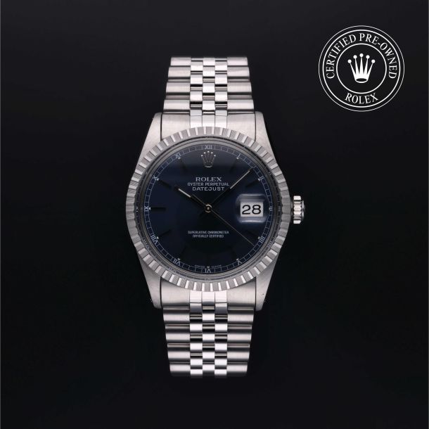 Rolex Certified Pre-Owned Oyster Perpetual Datejust 36 Blue Dial Watch 36mm - 16030B62510 1