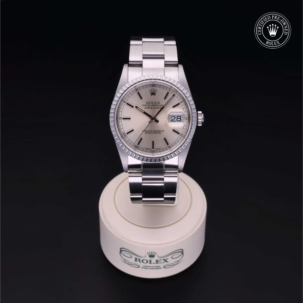 Rolex Certified Pre-Owned Oyster Perpetual Datejust 36 Silver Dial Watch 36mm - M16220-0024 2