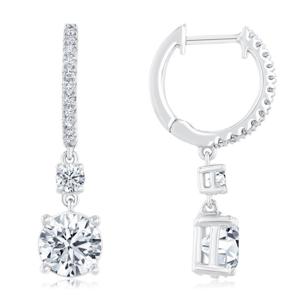 Lab created store diamond drop earrings