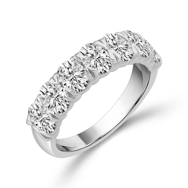 2 1 6ctw Oval Labgrown Diamond Wedding Band REEDS Jewelers