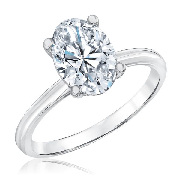 Oval lab created diamond online