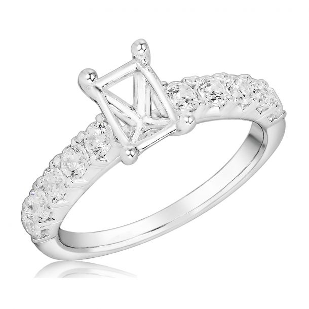 Wide band diamond ring settings store
