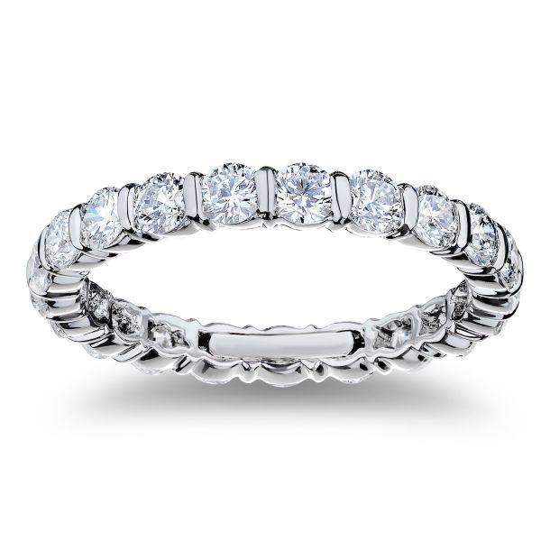 7 8ctw Round Diamond Platinum Eternity Wedding Band Size 7