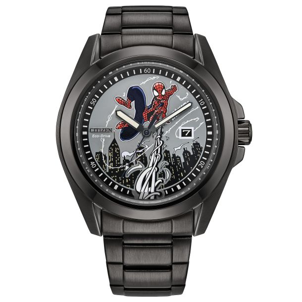 Citizen Eco-Drive Marvel Spider-Man Swings Gray Ion-Plated