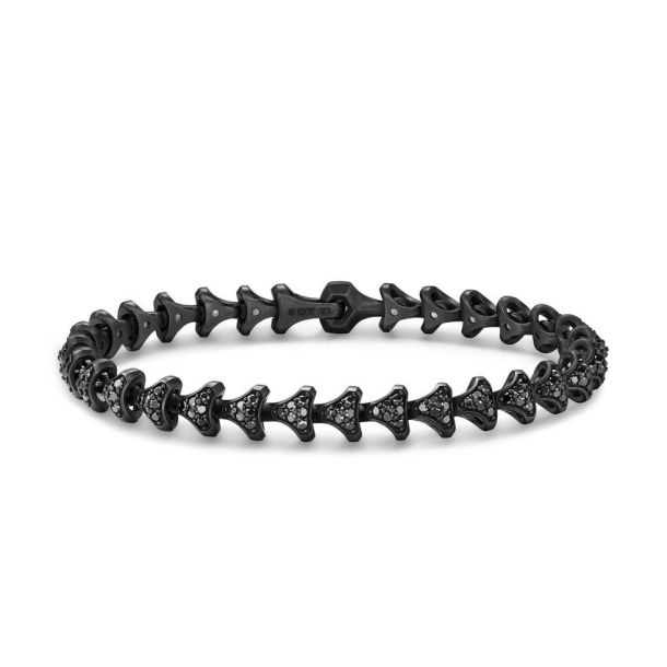 Men's David Yurman Armory Link Bracelet in Black Titanium with