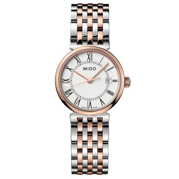 MIDO Dorada Lady Quartz White Dial Two-Tone Stainless Steel Watch