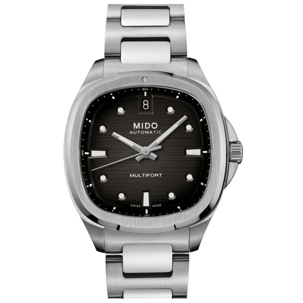 モルティ MULTy オリーブシャッド123mm MIDO Multifort TV 35 Grey Dial Stainless Steel Watch 34.2x35mm